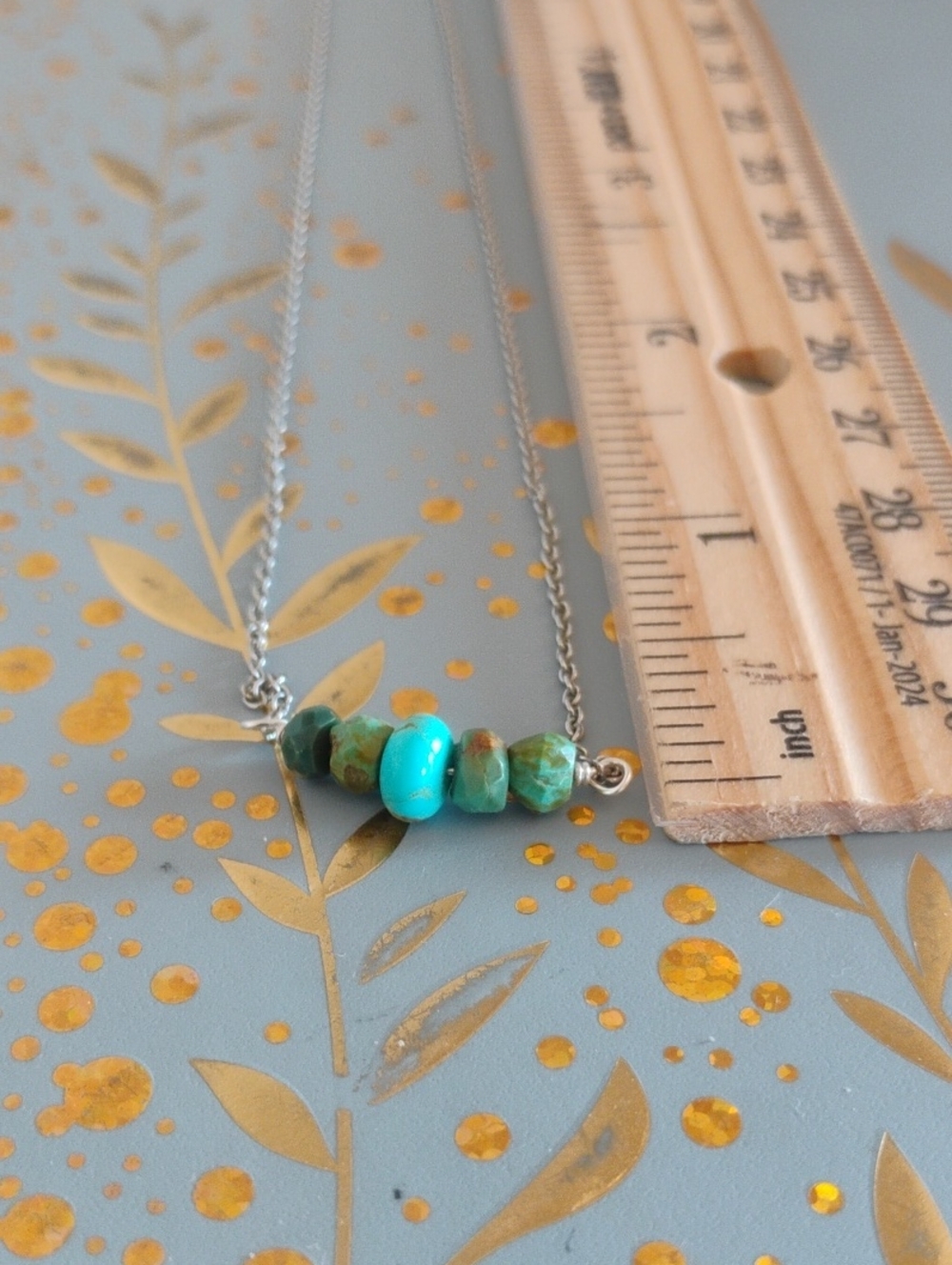 Grade A Kingman Turquoise Necklace - Picture 6 of 8